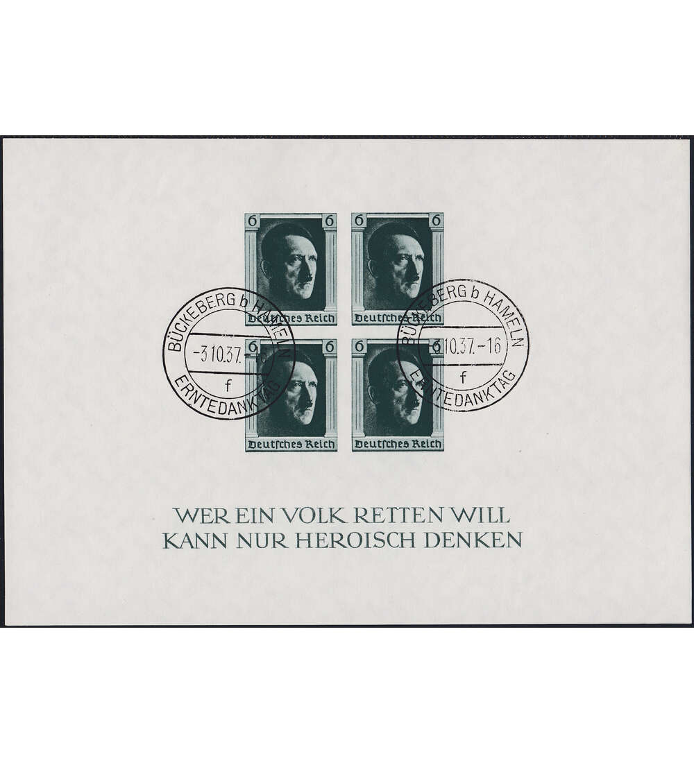 Dt. Reich Block 8 mit SST Bckeberg b. Hameln - Erntedank 1937