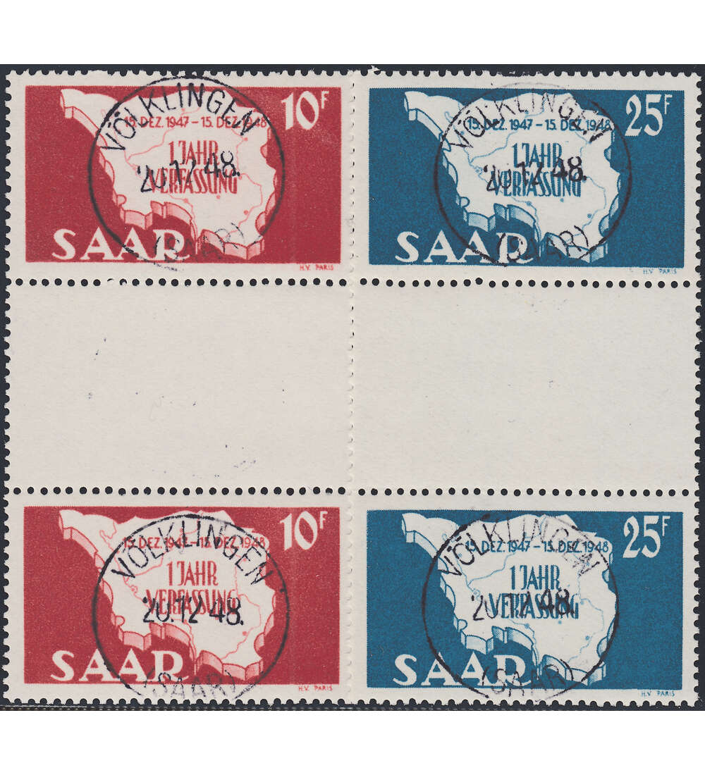 Saar Zwischenstege Nr. 260-261 gestempelt