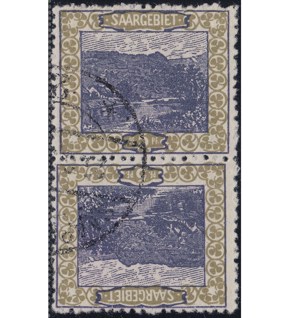 Saar - Gestempelte Kehrdrucke Nr. 53 A Kdr. III