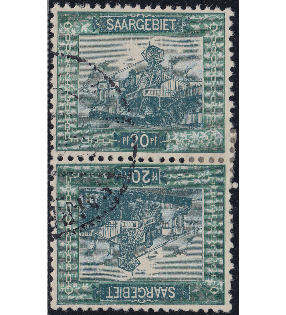 Saar - Gestempelte Kehrdrucke Nr. 55 A Kdr. III