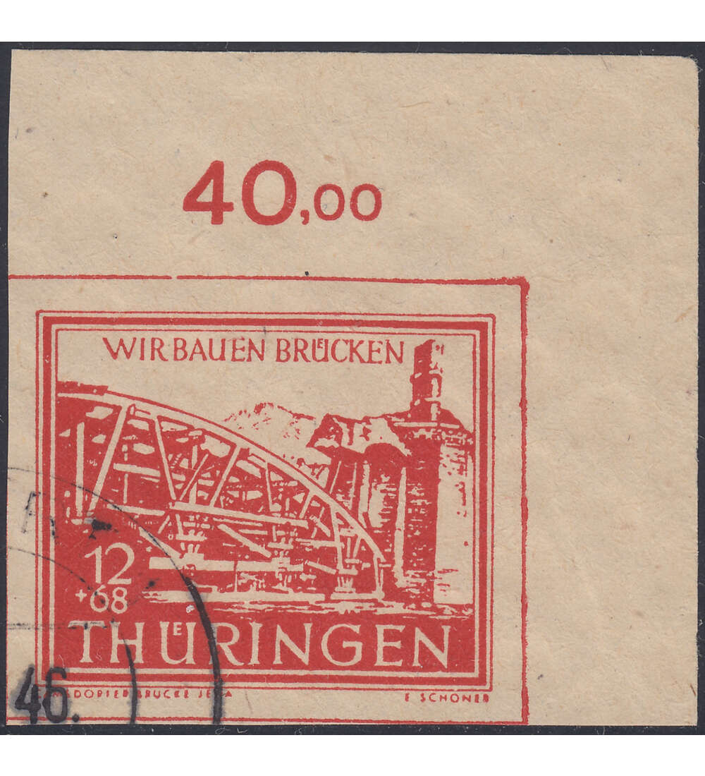 SBZ Wiederaufbau 1946 Nr. 113 I gestempelt typgeprft und signiert