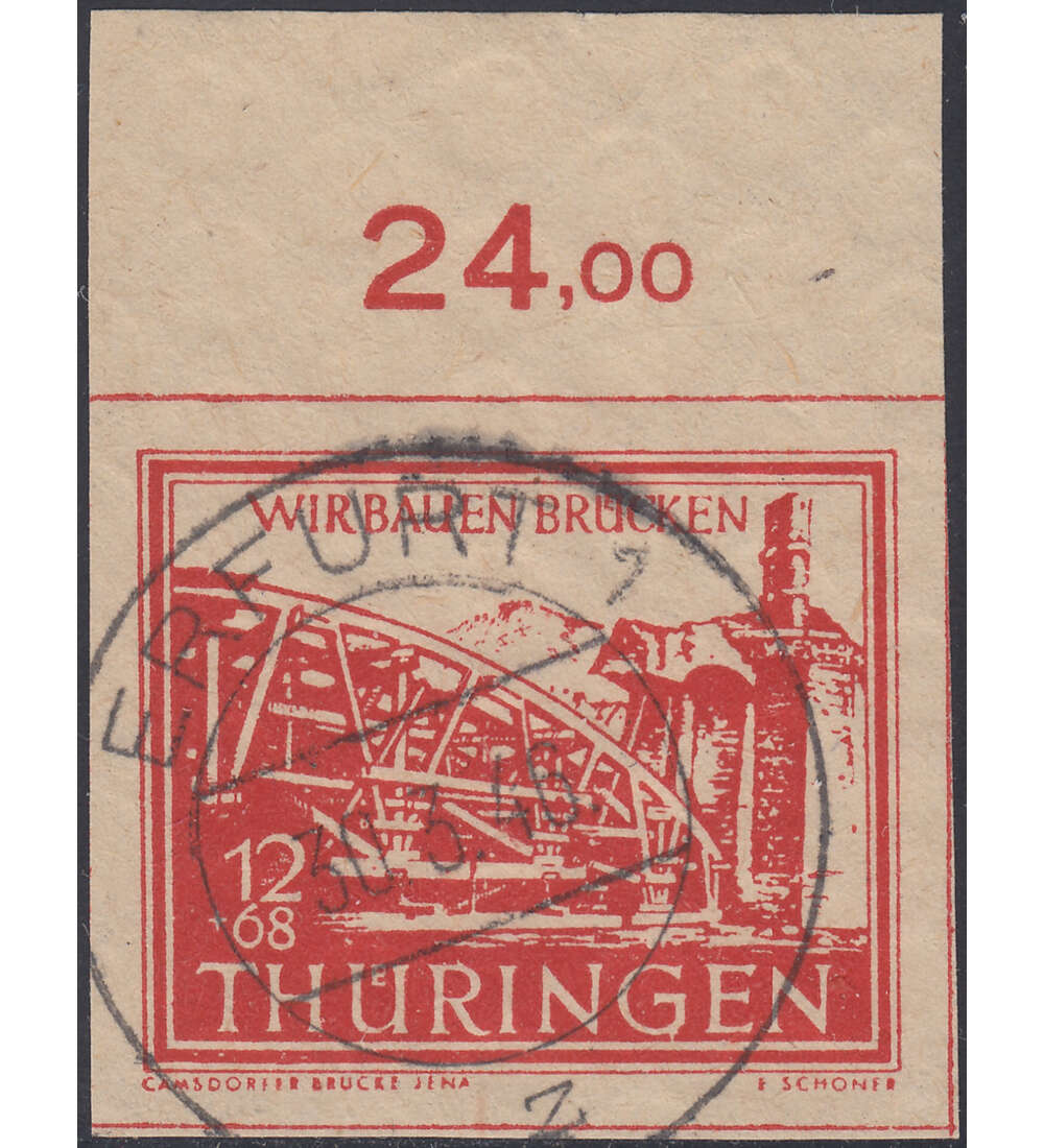 SBZ Wiederaufbau 1946 Nr. 113 III gestempelt typgeprft und signiert