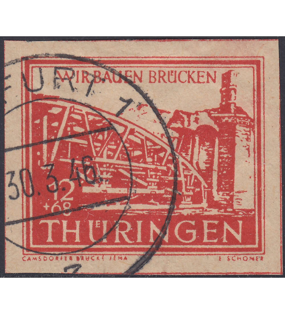 SBZ Wiederaufbau 1946 Nr. 113 IV gestempelt typgeprft und signiert