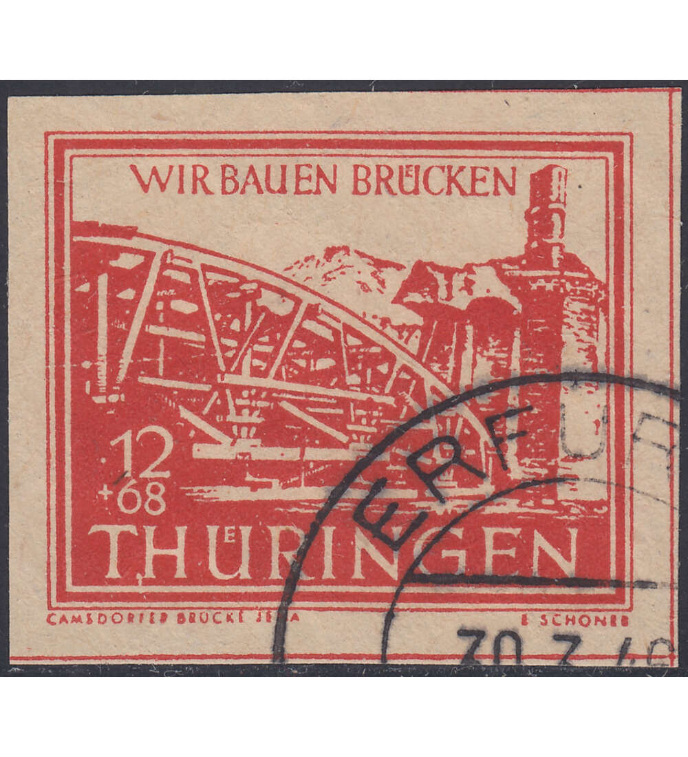 SBZ Wiederaufbau 1946 Nr. 113 VI gestempelt typgeprft und signiert