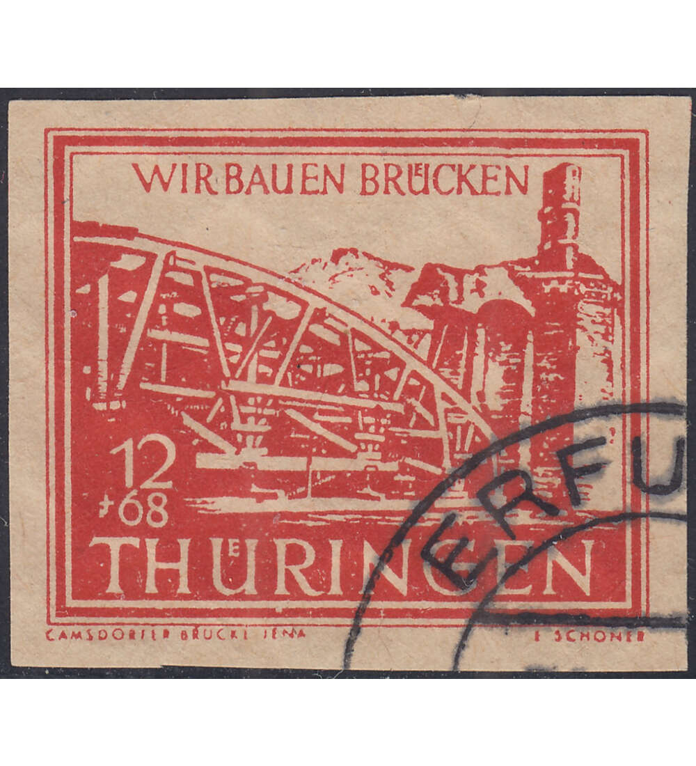 SBZ Wiederaufbau 1946 Nr. 113 XII gestempelt typgeprft und signiert