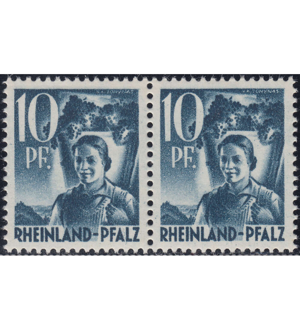 Franz. Zone - Plattenfehler Rheinland Pfalz Nr. 3 PF II postfrisch