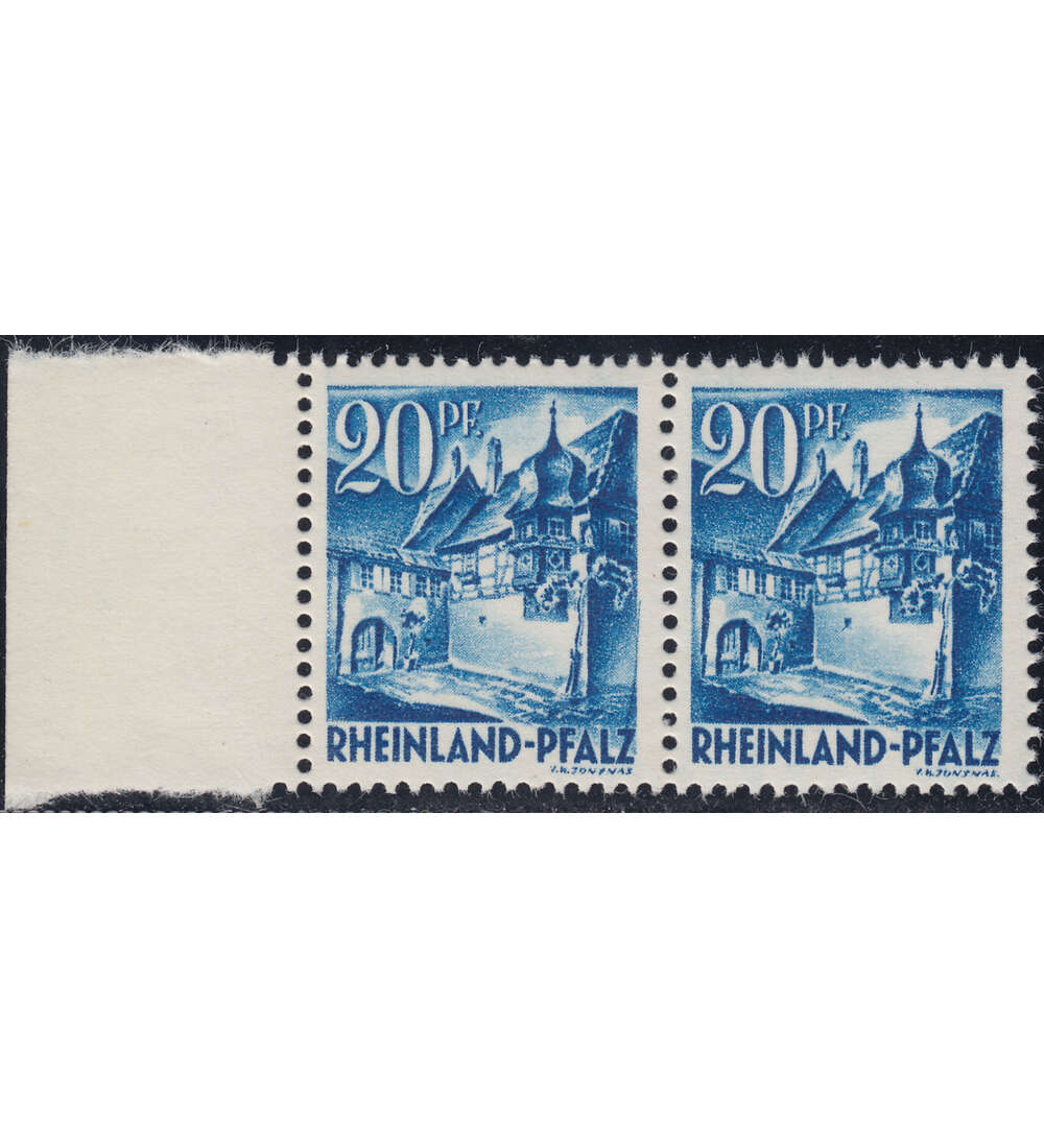 Franz. Zone - Plattenfehler Rheinland Pfalz Nr. 7 PF I postfrisch