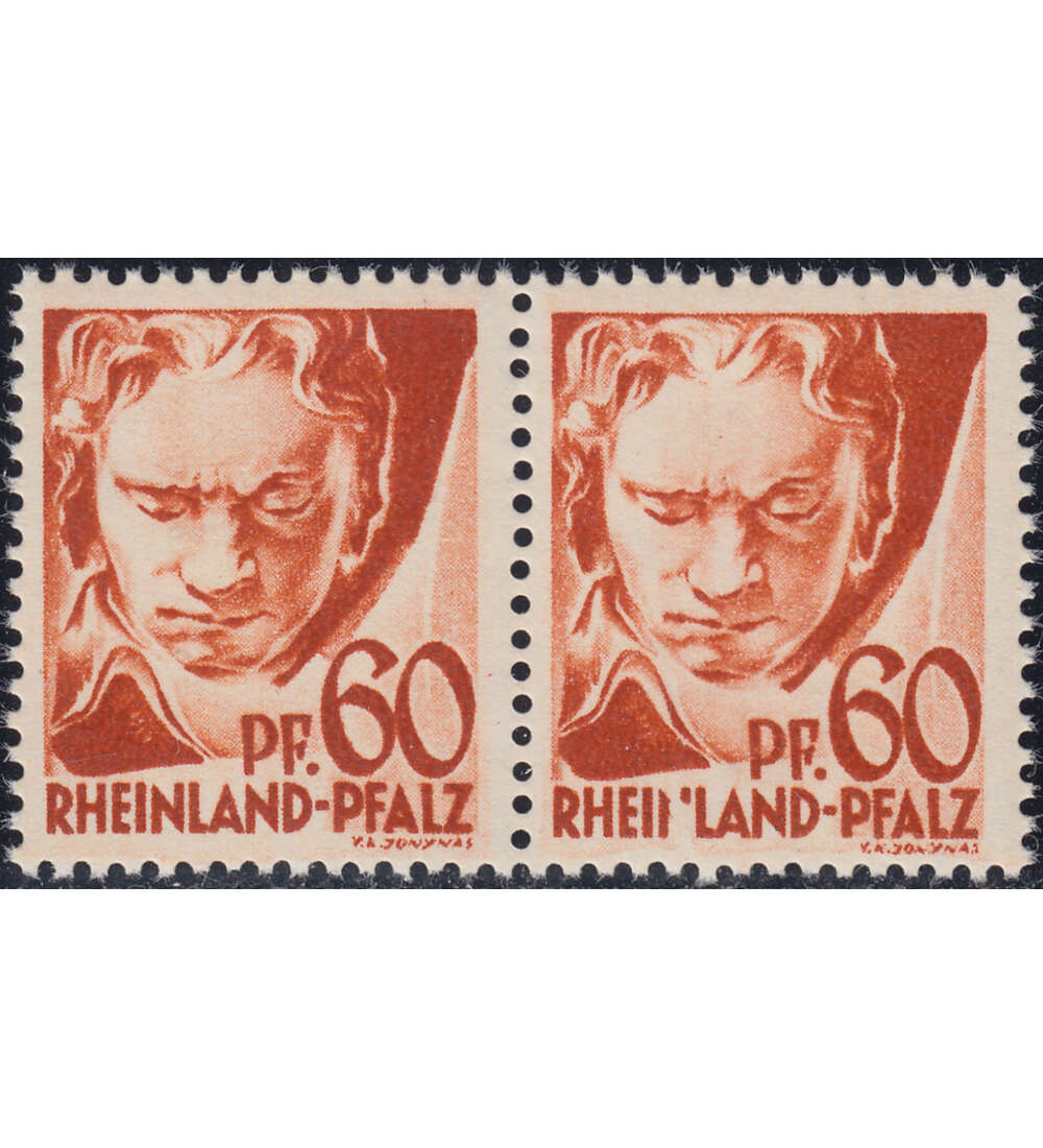 Franz. Zone - Plattenfehler Rheinland Pfalz Nr. 12 PF I postfrisch