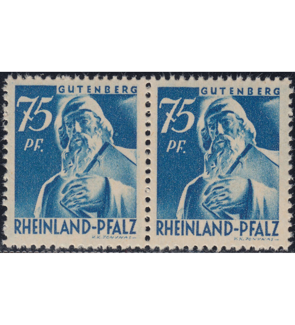 Franz. Zone - Plattenfehler Rheinland Pfalz Nr. 13 PF I postfrisch