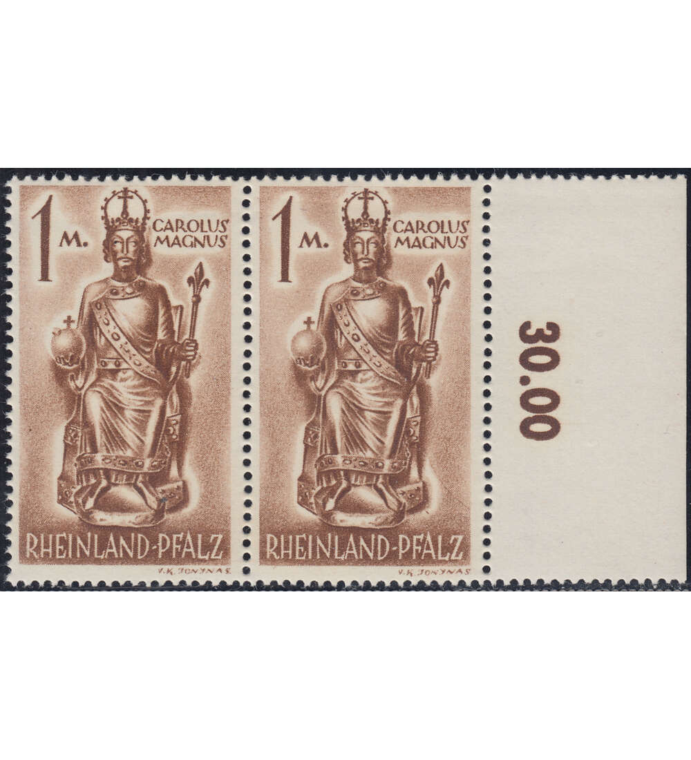 Franz. Zone - Plattenfehler Rheinland Pfalz Nr. 15 PF II postfrisch