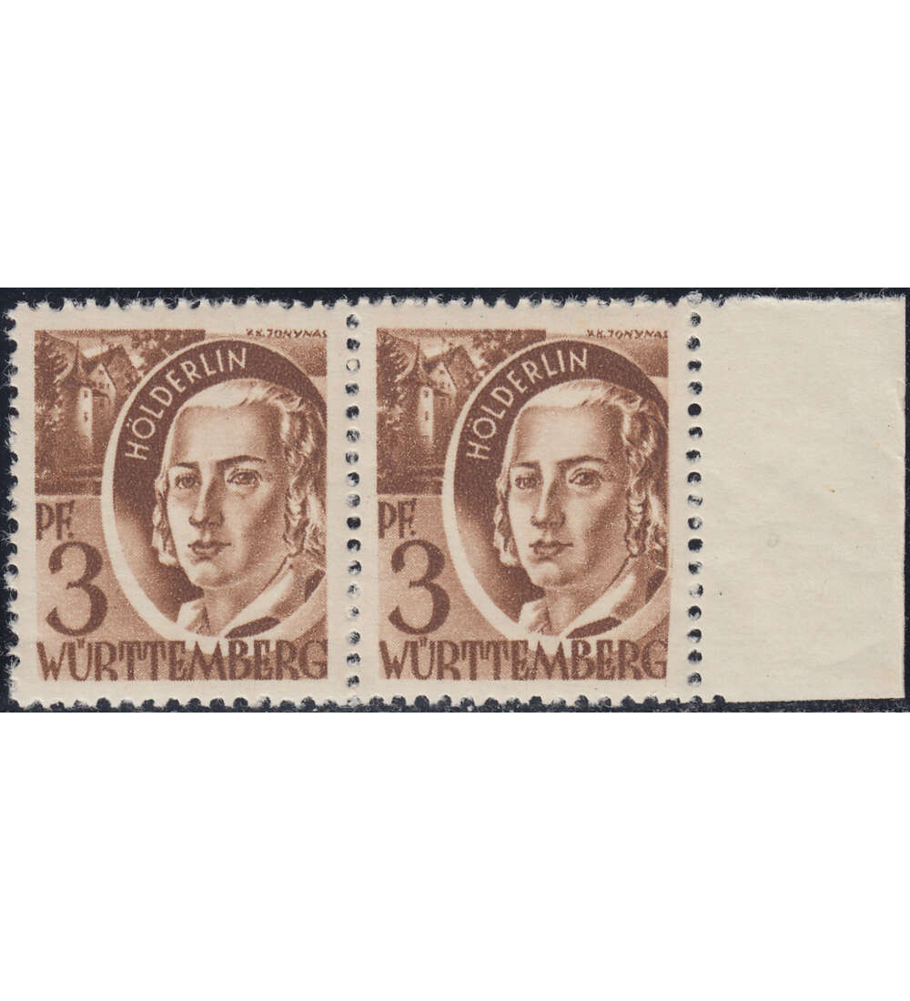 Franz. Zone - Plattenfehler Wrttemberg Nr. 2 PF I postfrisch