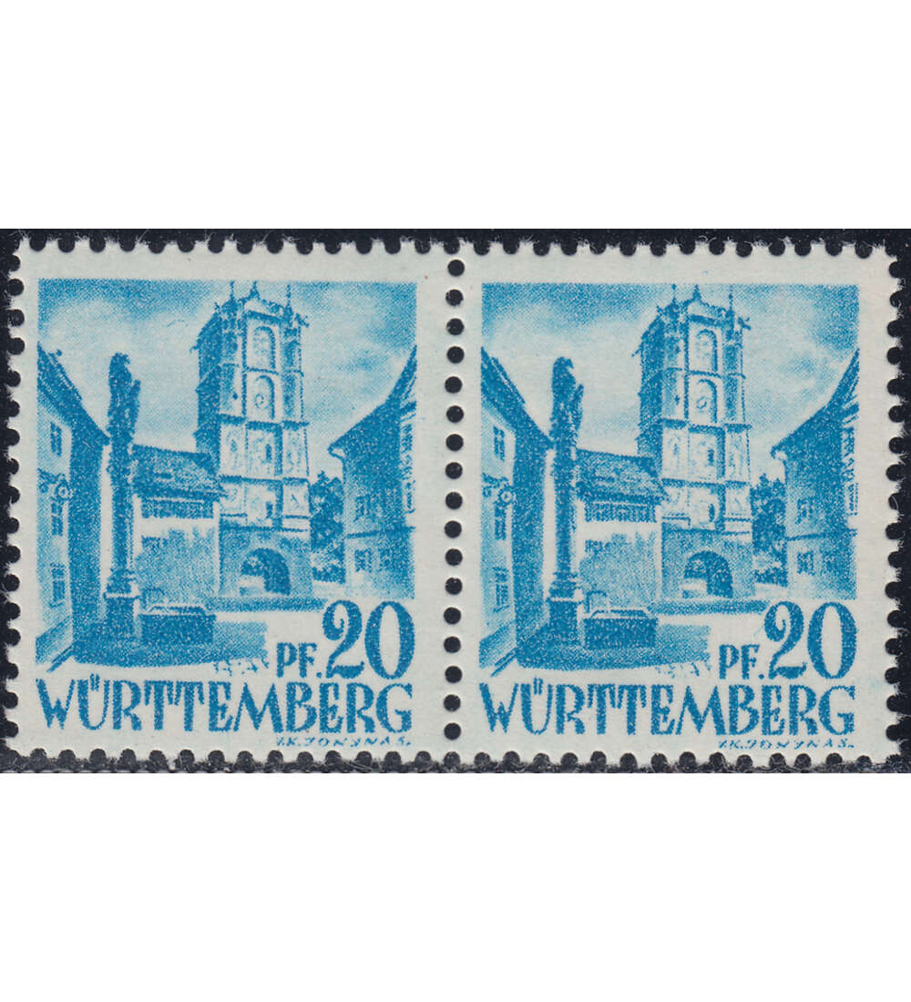 Franz. Zone - Plattenfehler Wrttemberg Nr. 7 PF I postfrisch