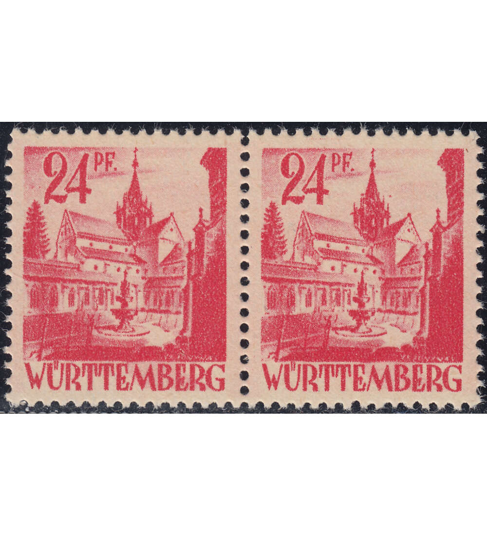 Franz. Zone - Plattenfehler Wrttemberg Nr. 8 PF I postfrisch