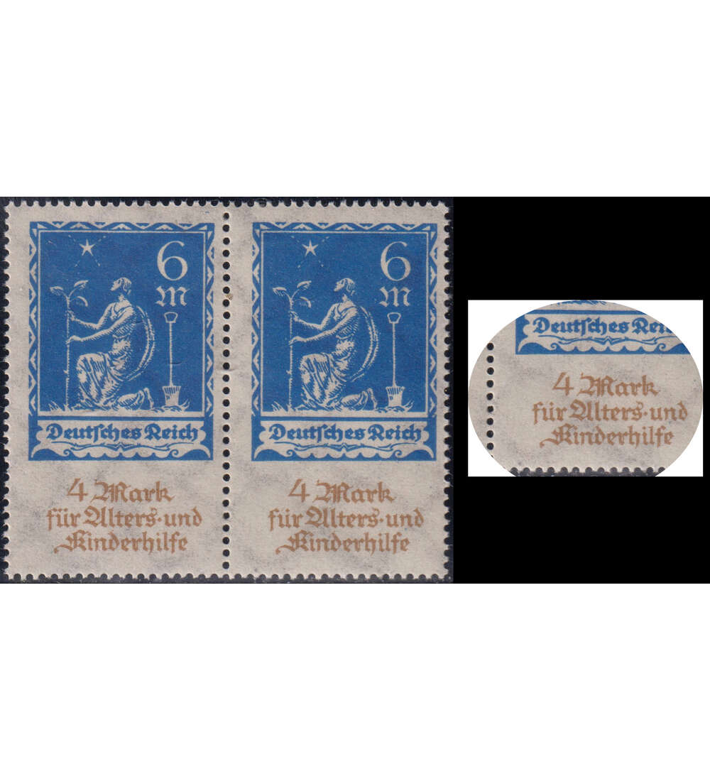 Deutsches Reich-Plattenfehler Nr. 233 PF V postfrisch linker �-Punkt in f�r fehlt