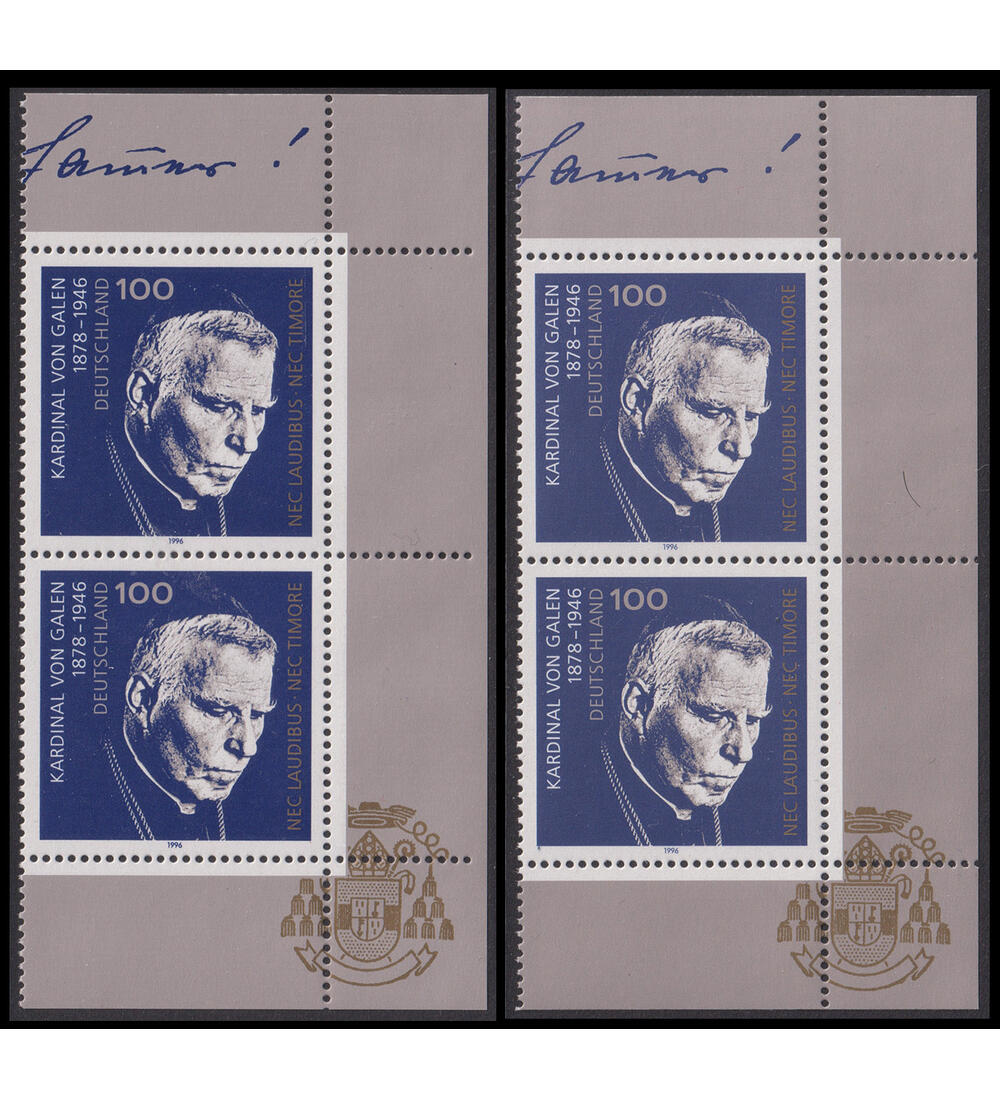 BRD Z�hnungsvarianten Nr. 1848 postfrisch Graf von Galen