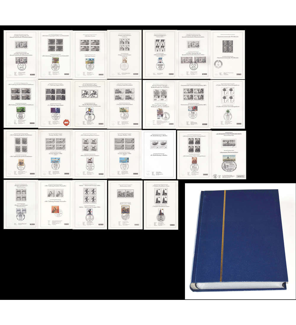 26 BRD, Berlin, DDR Schwarzdrucke plus 60-Seiten-Album mit schwarzen Blttern