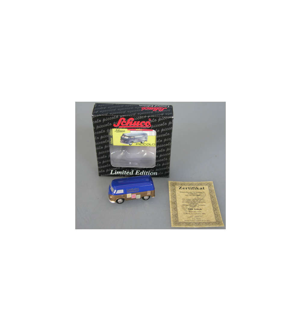 Schuco Sammleredition          Goldhahn - VW Bus blau-gold