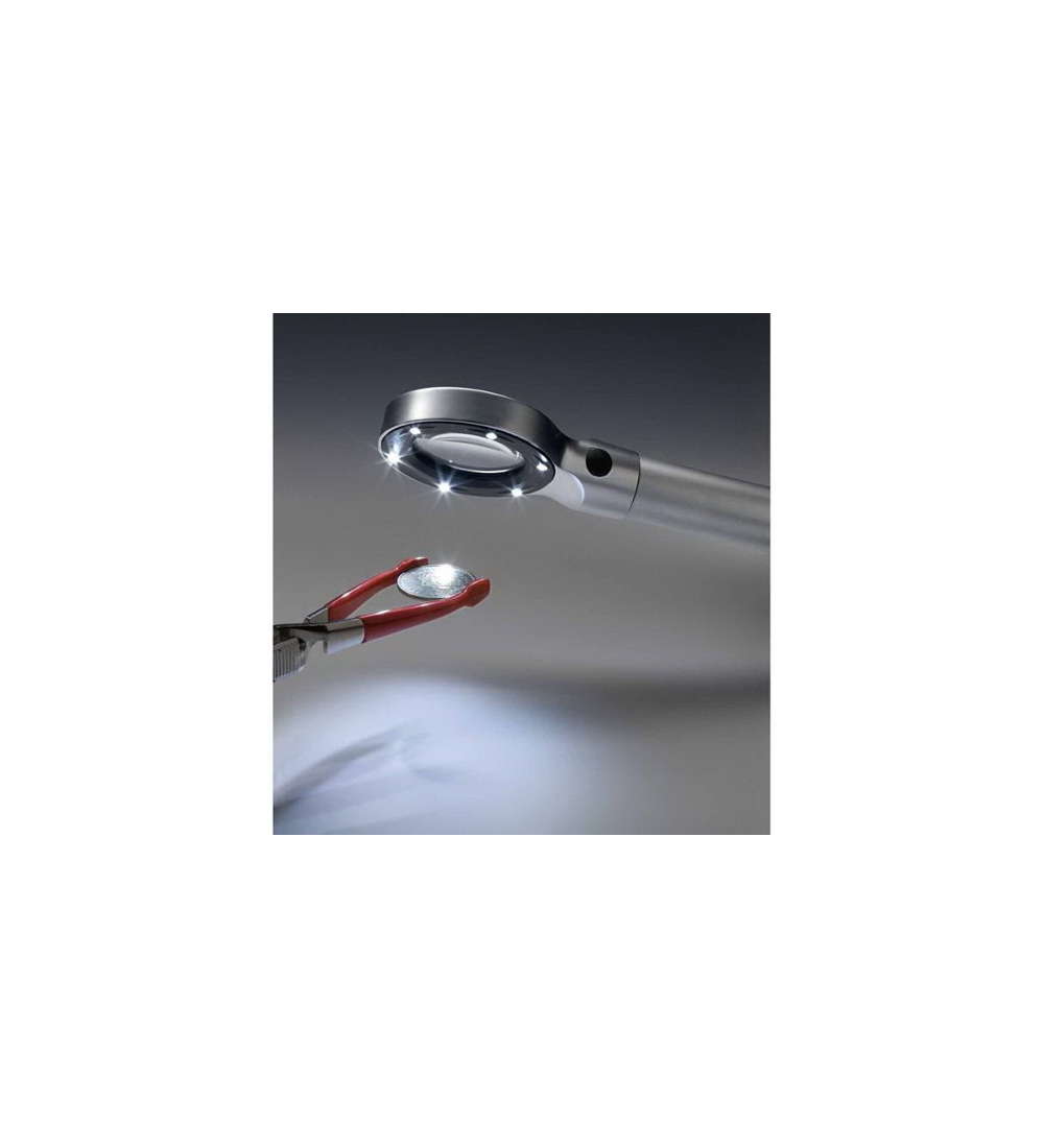 LEUCHTTURM LED-Leuchtlupe 2,5-fach Vergrerung 8 weie LED`s