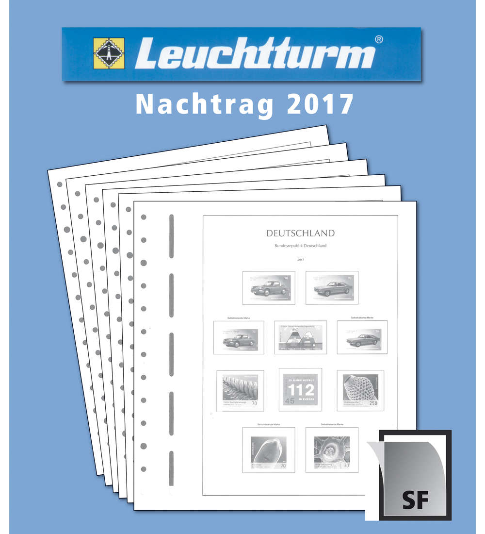 LEUCHTTURM Nachtrag BRD Bund 2017 mit Klemmtaschen