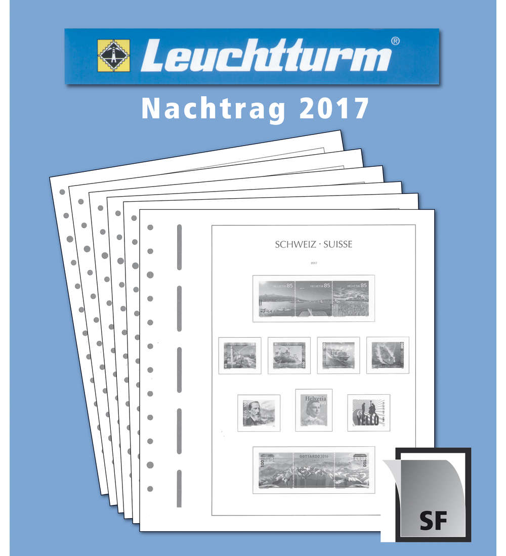 LEUCHTTURM Nachtrag Schweiz 2017 mit Klemmtaschen
