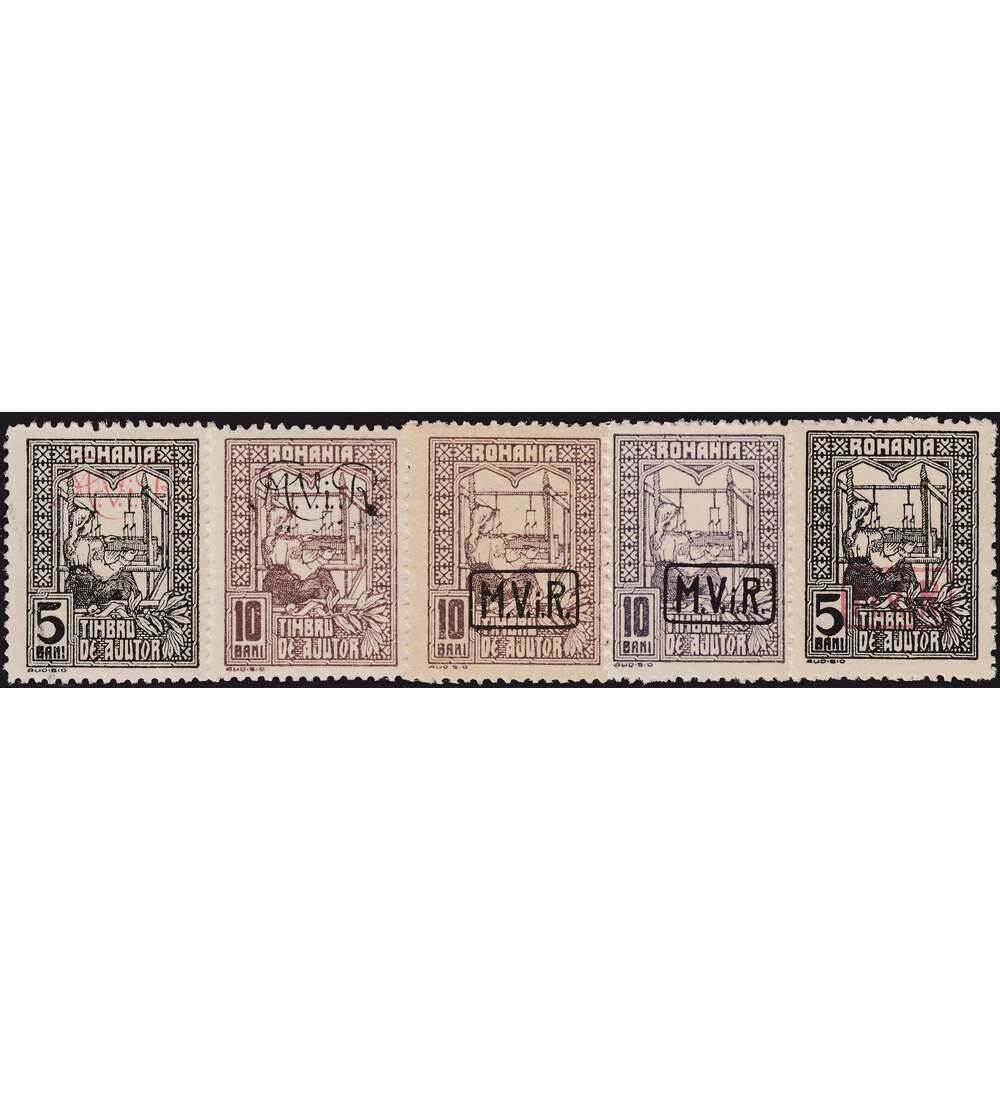 SET: Dt. Besetzung I. WK Rumnien Kriegssteuermarken postfrisch **