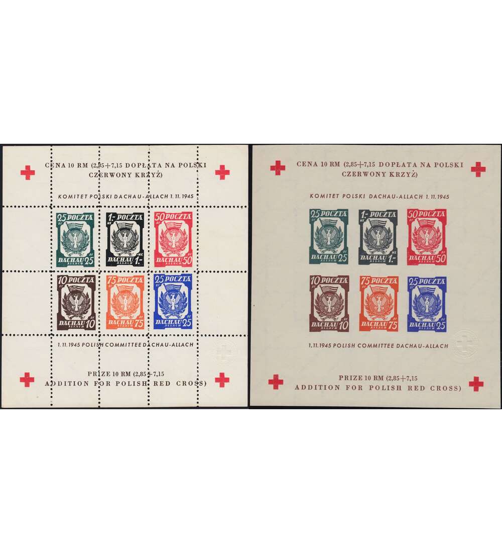 SET: Dachau Spendenblock Rotes Kreuz gezhnt und ungezhnt