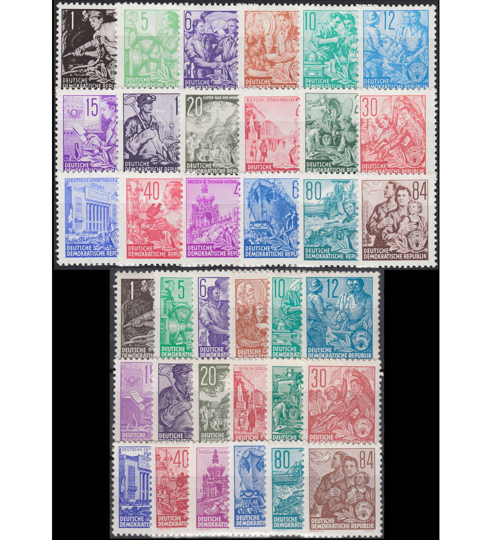 SET: DDR 5 Jahrplan S�tze Nr. 362-379 und 405-422 postfrisch **