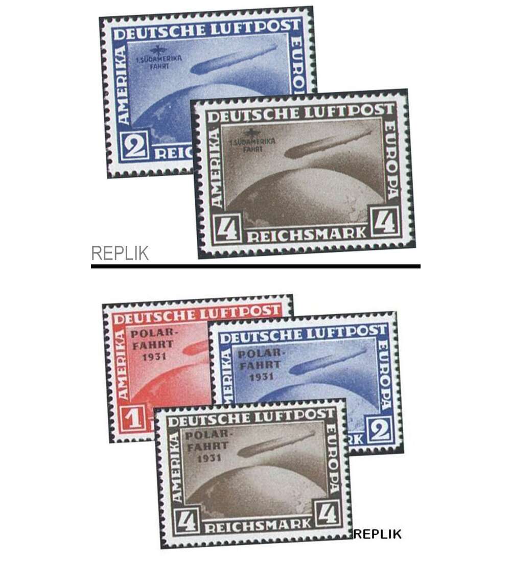 SET: Zeppeline Replik Sdamerikafahrt 1930 und Polarfahrt 1931