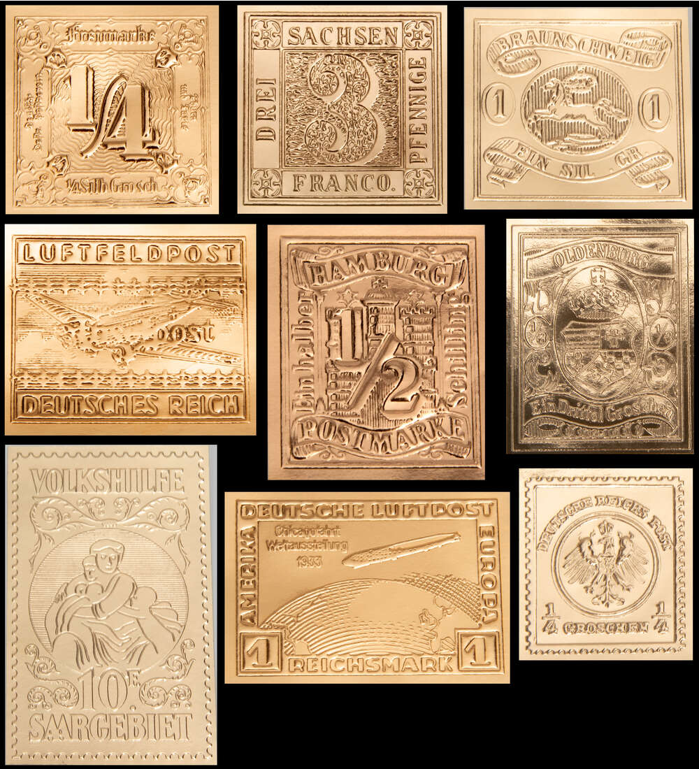 SET: Goldmarken - Raritten 9 verschiedene