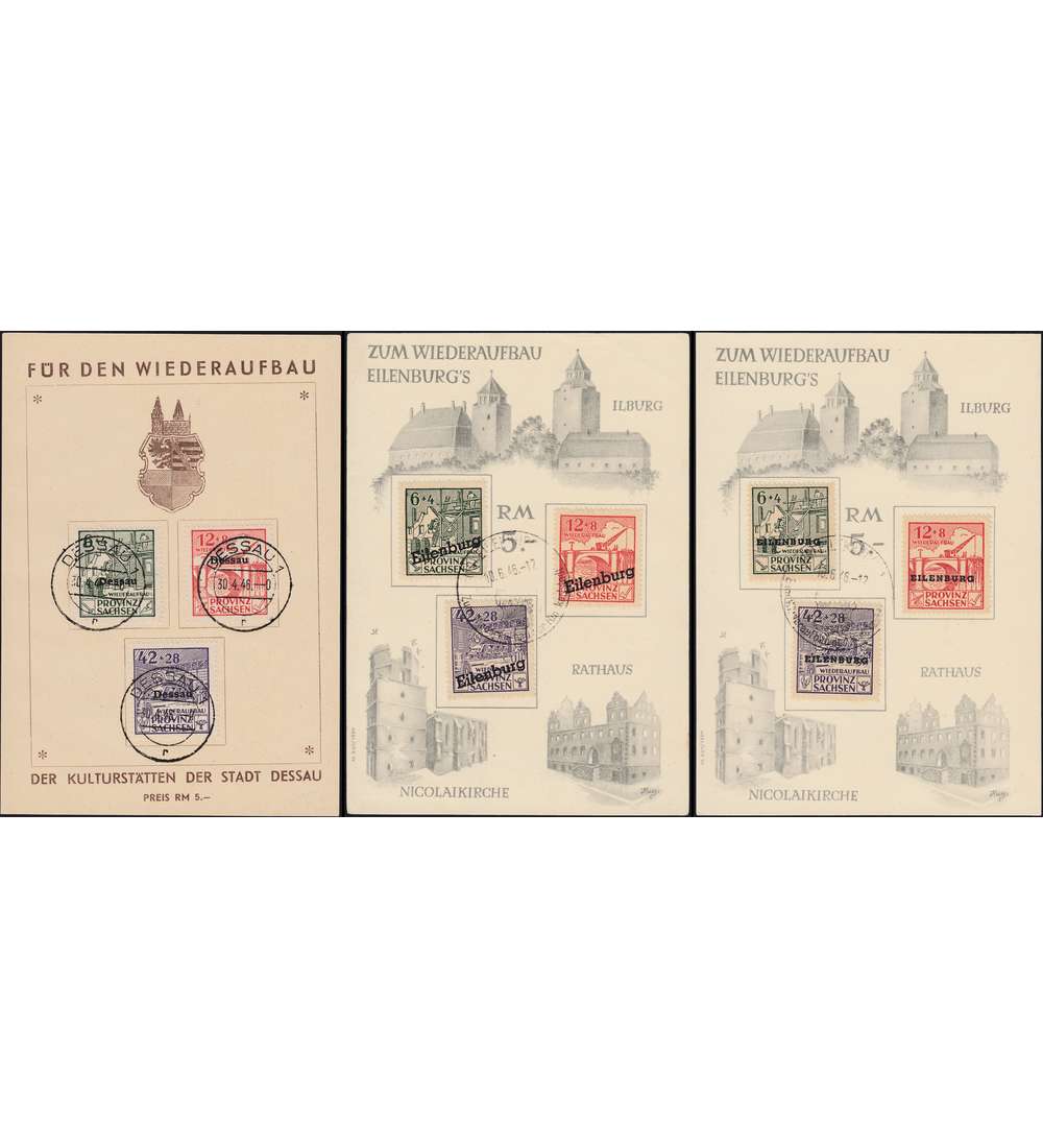 SET: 3 Sonderkarten Eilenburg und Dessau