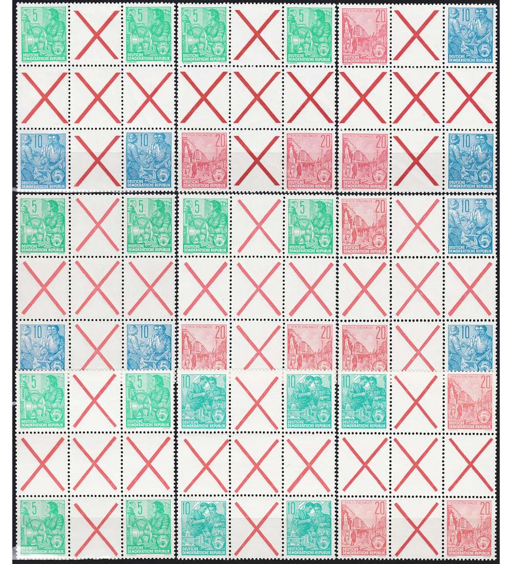 SET: DDR - Herzstcke Fnfjahrplan Hz 1 - 9 postfrisch **