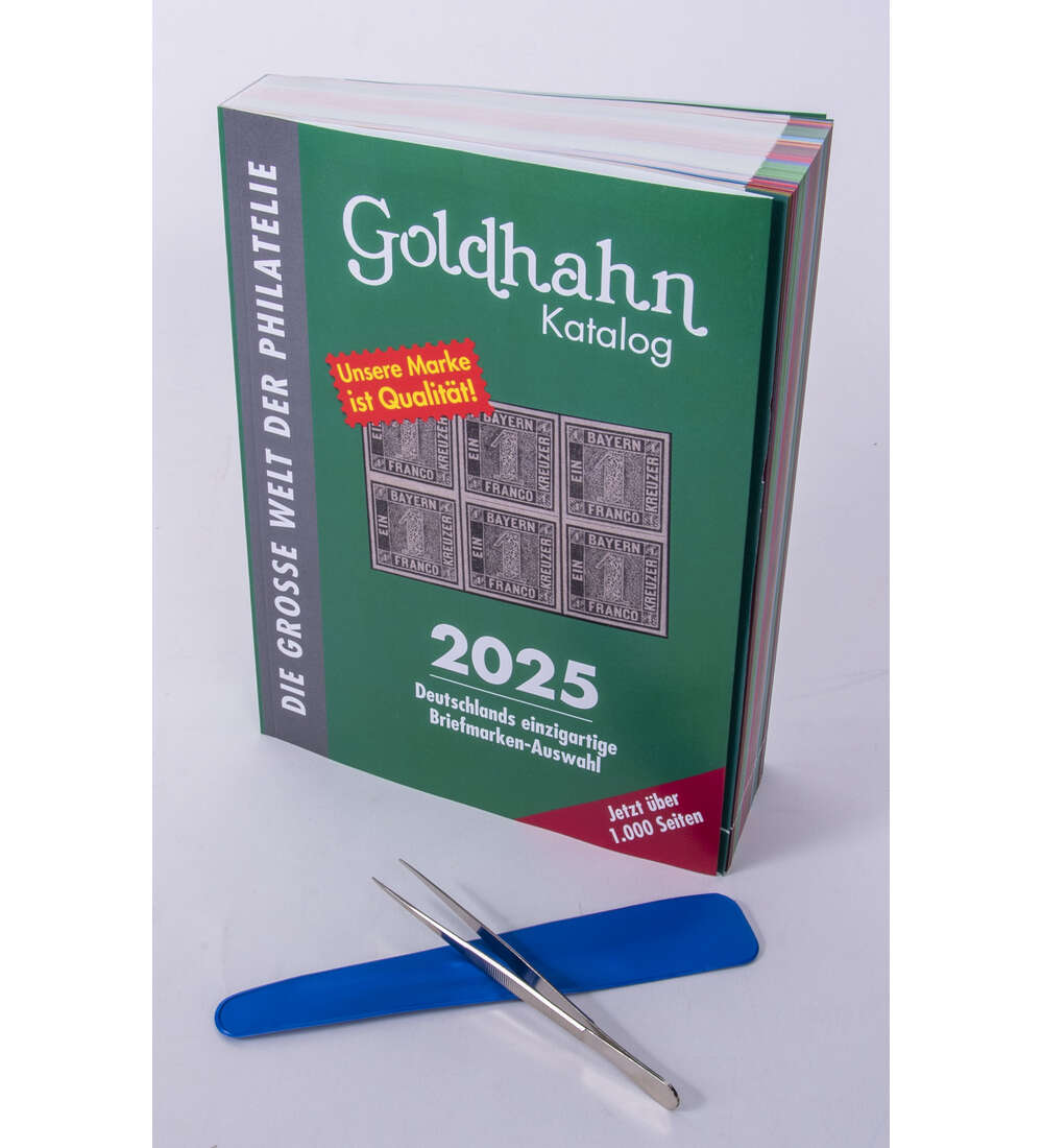 GOLDHAHN Briefmarken Katalog 2025 plus Pinzette
