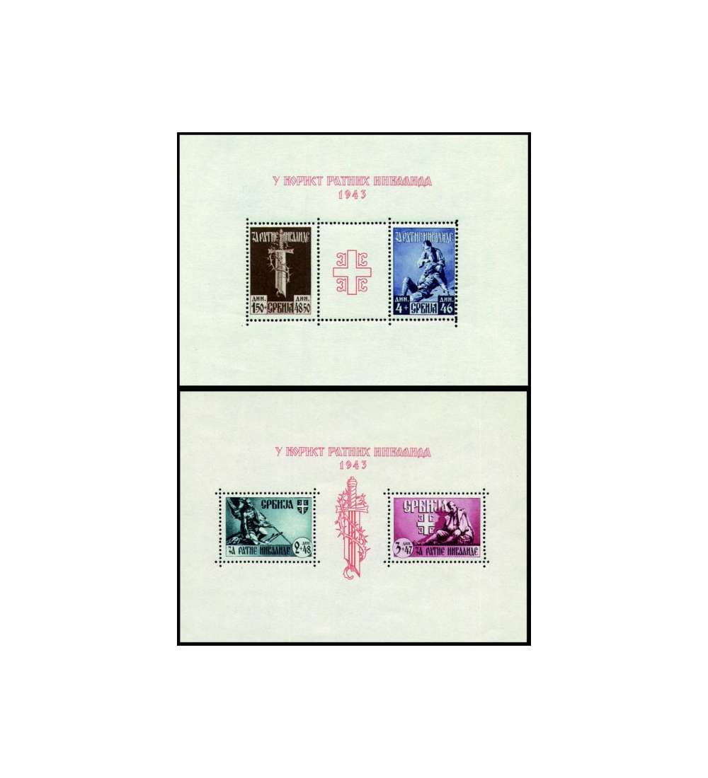 Deutsche Besetzung Serbien Block 3+4 postfrisch **