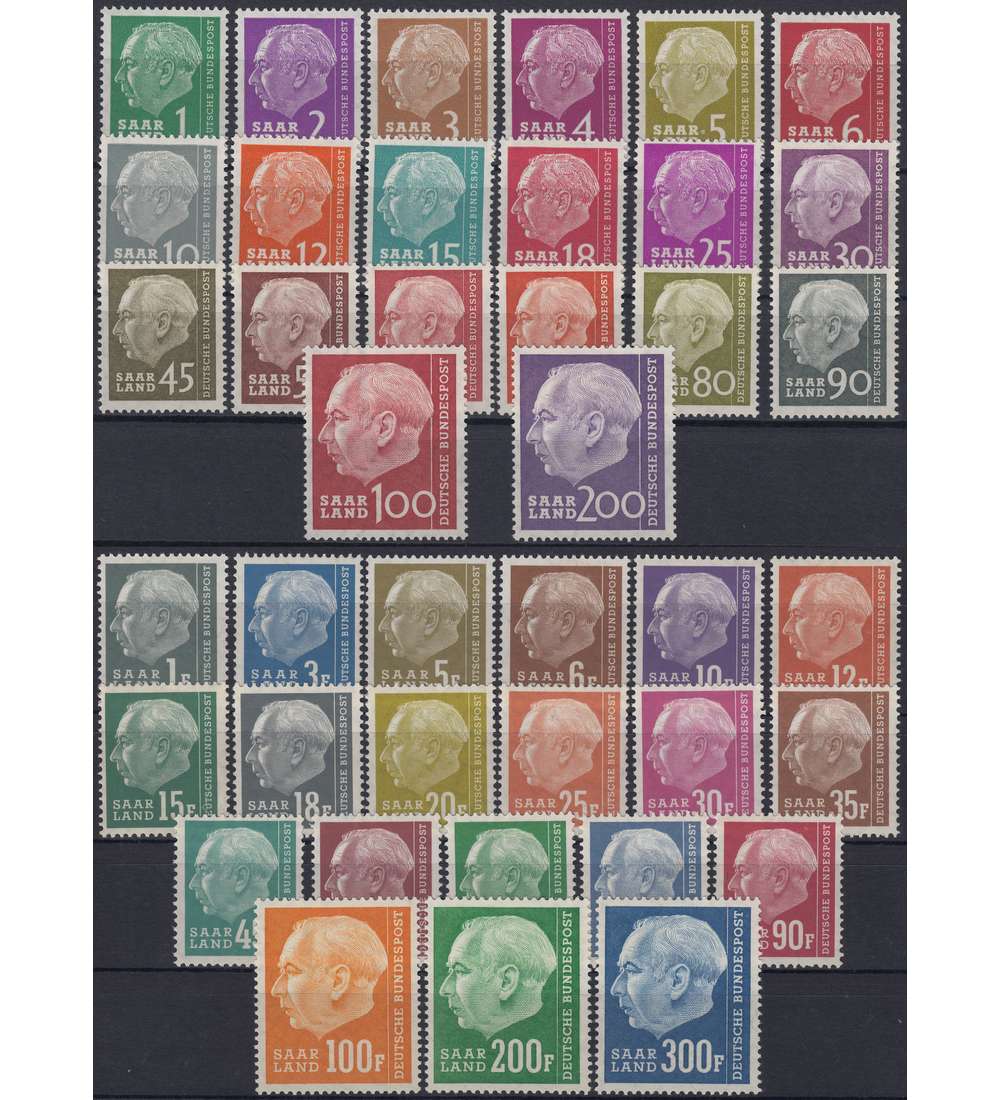SET: Saar Heuss I + II postfrisch **