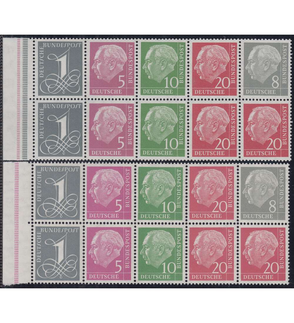 SET: BRD Heftchenblatt 8X+Y postfrisch