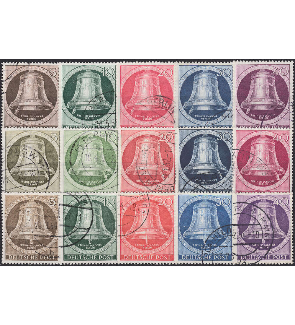SET: Berlin Glocken gestempelt Nr. 75-79,82-86,101-105