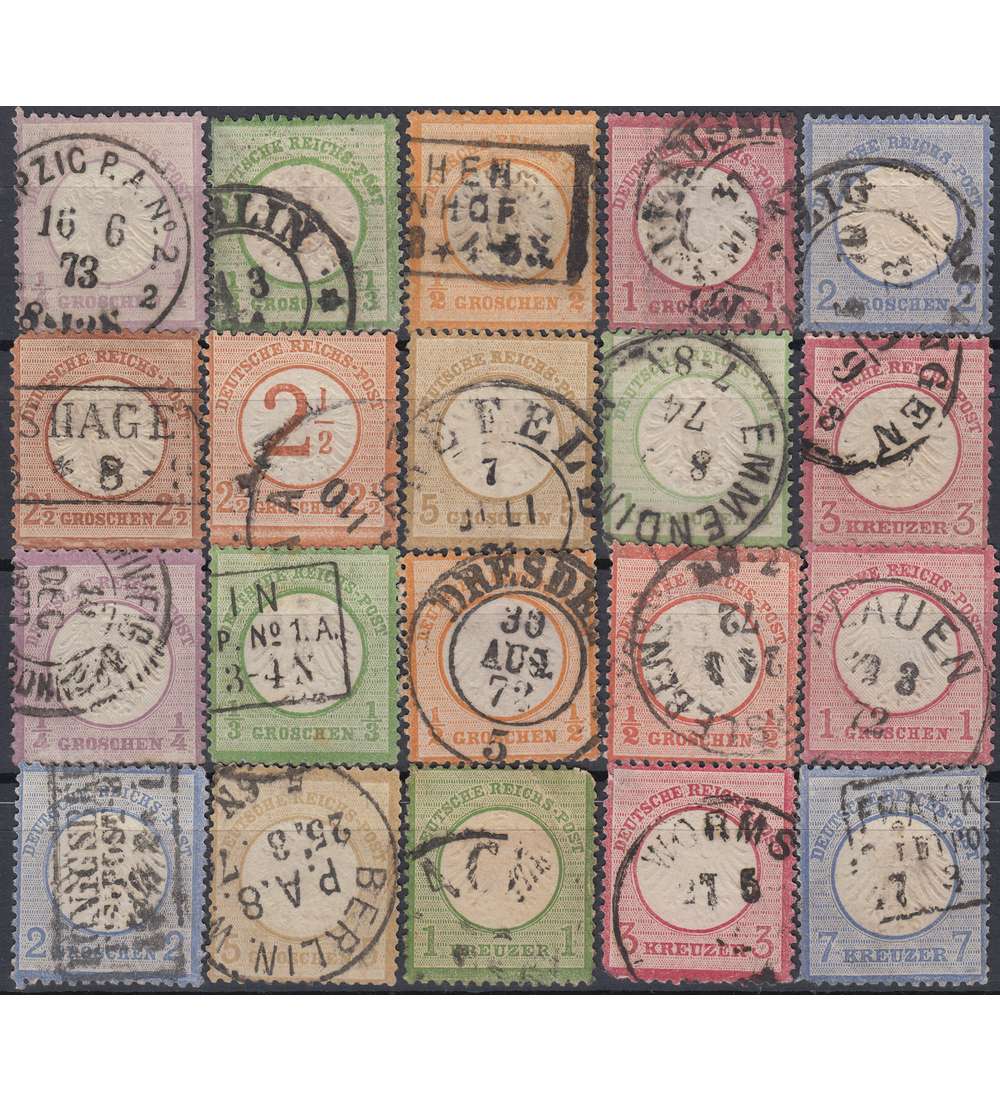 SET: Deutsches Reich Brustschilde gestempelt in Bedarfsqualitt