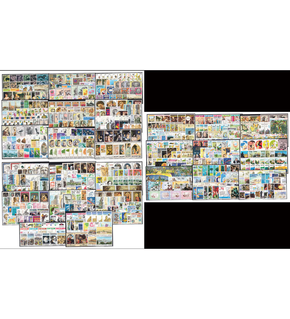 SET: San Marino 1970-1999 postfrisch ohne Blcke und Flugpostmarken