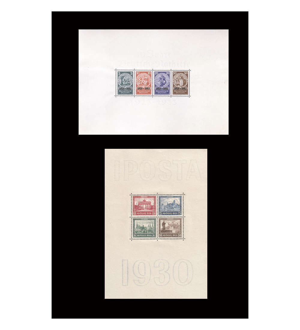 SET: Deutsches Reich Block 1+2 postfrisch ** geprft Schlegel