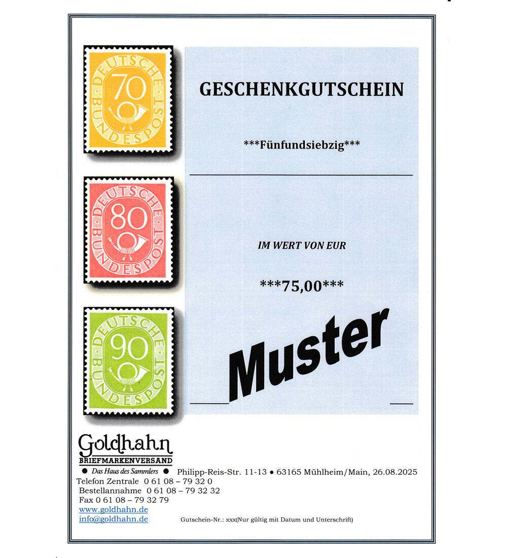 Geschenkgutschein 75,- Euro