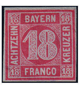Bayern Nr. 13 a ungestempelt  geprft und doppelt signiert