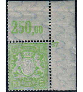 Bayern Nr. 70 y Pl-Nr. Bogenecke oben rechts
