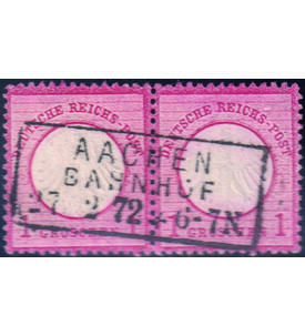 Dt. Reich Nr. 4 waagerechtes Paar gestempelt gepr�ft