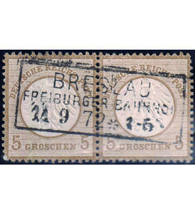 Dt. Reich Nr. 6 waagerechtes Paar gestempelt gepr�ft