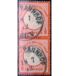 Dt. Reich Nr. 14 senkrechtes Paar gestempelt