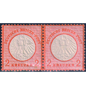 Dt. Reich Nr. 15 waager. Paar postfrisch, kleiner Stockfleck