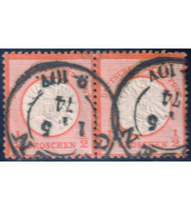 Dt. Reich Nr. 18 waagerechtes Paar gestempelt