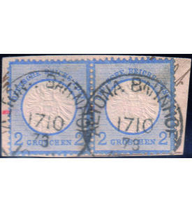 Dt. Reich Nr. 20 waagerechtes Paar gestempelt