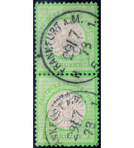 Dt. Reich Nr. 23 a senkrechtes Paar gestempelt gepr�ft