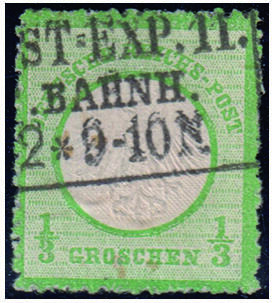 Dt. Reich Nr. 2 a raue Z�hnung gestempelt gepr�ft